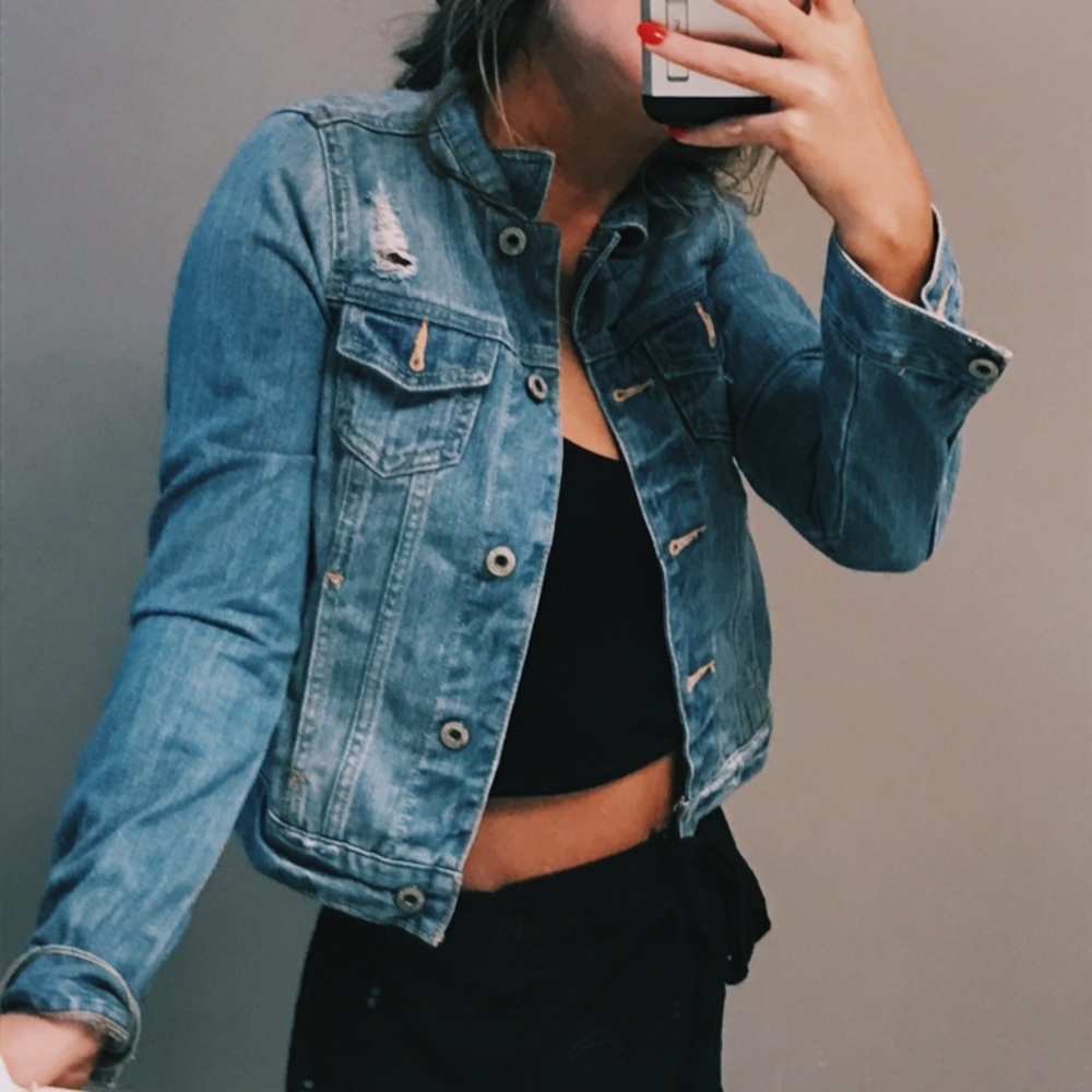 abercrombie kids jean jacket!!